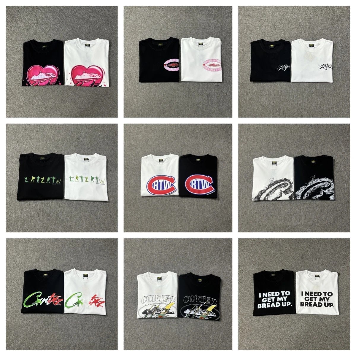 American T-shirt short-sleeved letter print versatile fashion trend for men and women
