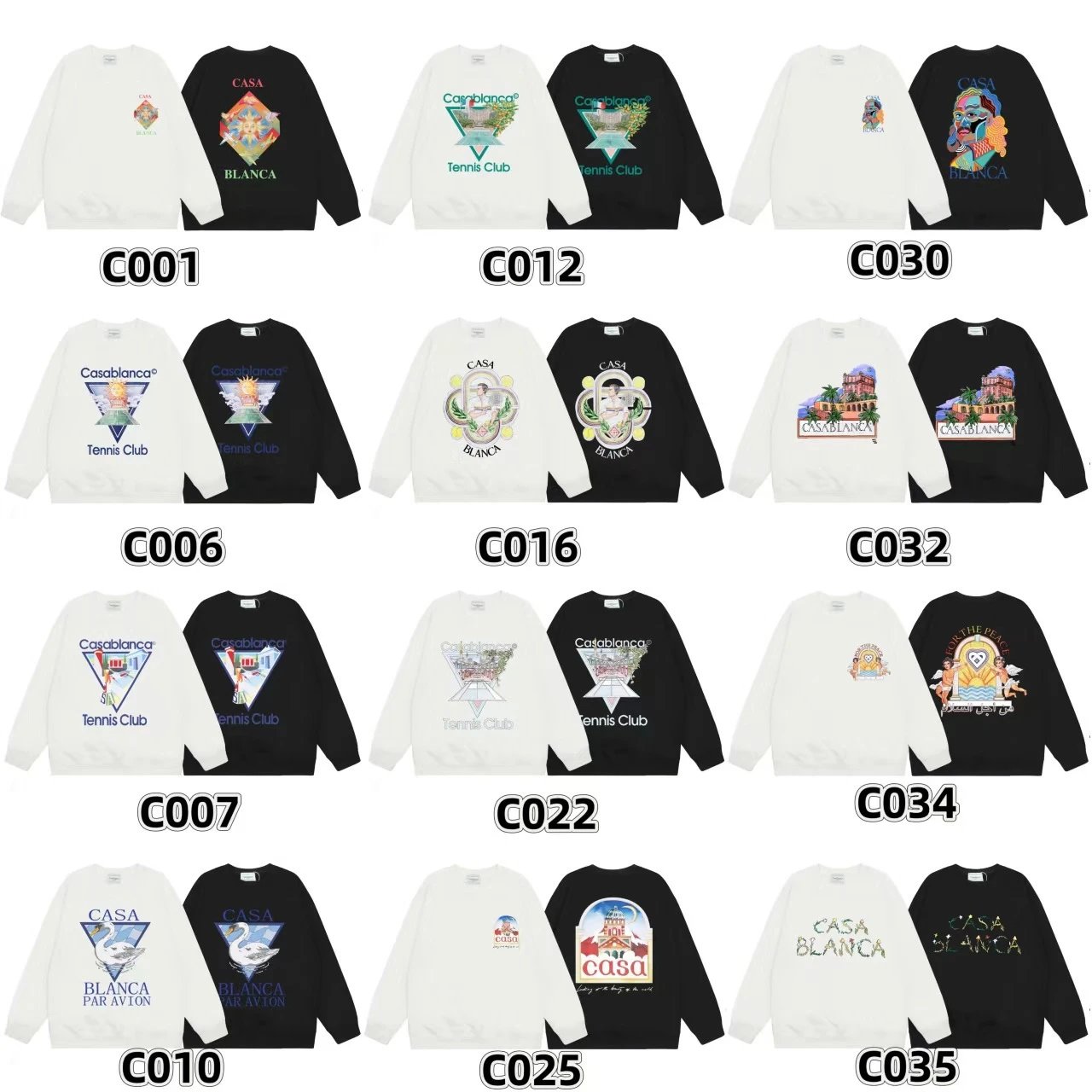 Terry men's and women's casual round neck sweatshirts